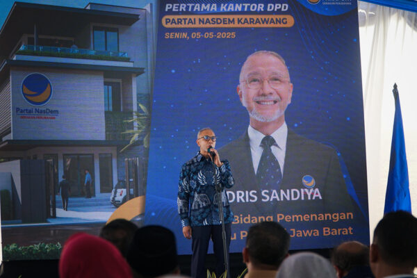 Groundbreaking Kantor Nasdem Karawang, Idris Sandiya Ingatkan Pentingnya Pembangunan Fisik & Mental