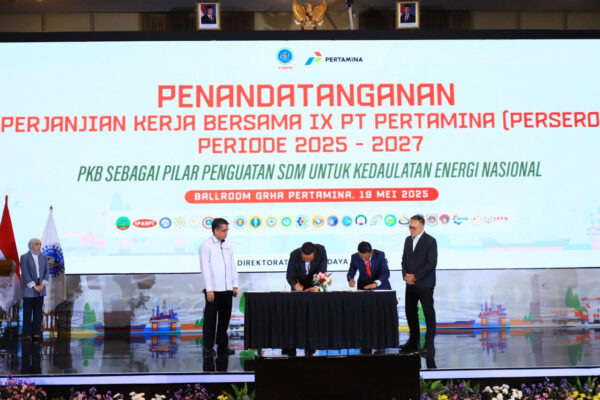 Disaksikan Menaker, Pertamina dan Serikat Pekerja Teken Kerja Sama