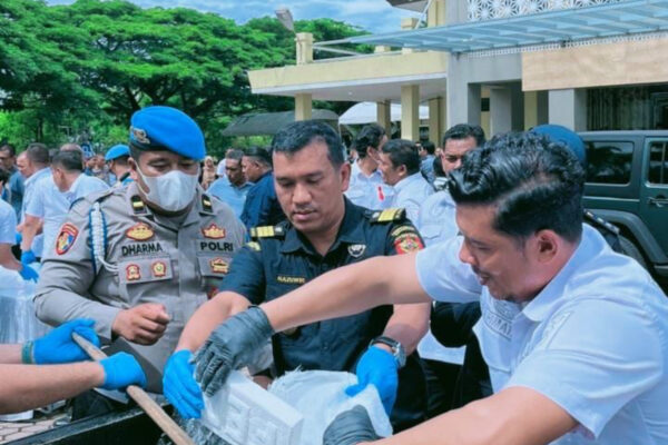Ini Komitmen Bea Cukai Perang Lawan Narkoba, Hadiri Pemusnahan Barbuk di Polda Aceh
