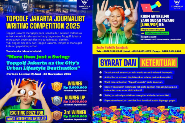 Topgolf Journalist Writing Competition 2025 Dibuka, Angkat Tema Gaya Hidup Urban